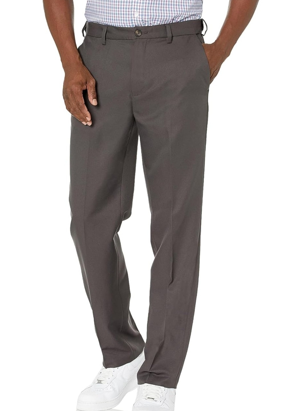 Amazon Essentials Men's Classic-Fit Expandable-Waist Flat-Front Dress Pant